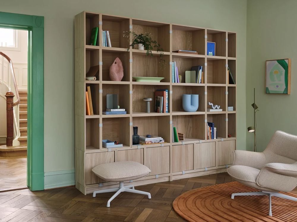 stacked-bookcase-1-oak-doze-lounge-chair-low-back-ottoman-swivel-hearth-7-grey-relevo-burnt-orange-post-brown-green-muuto-org