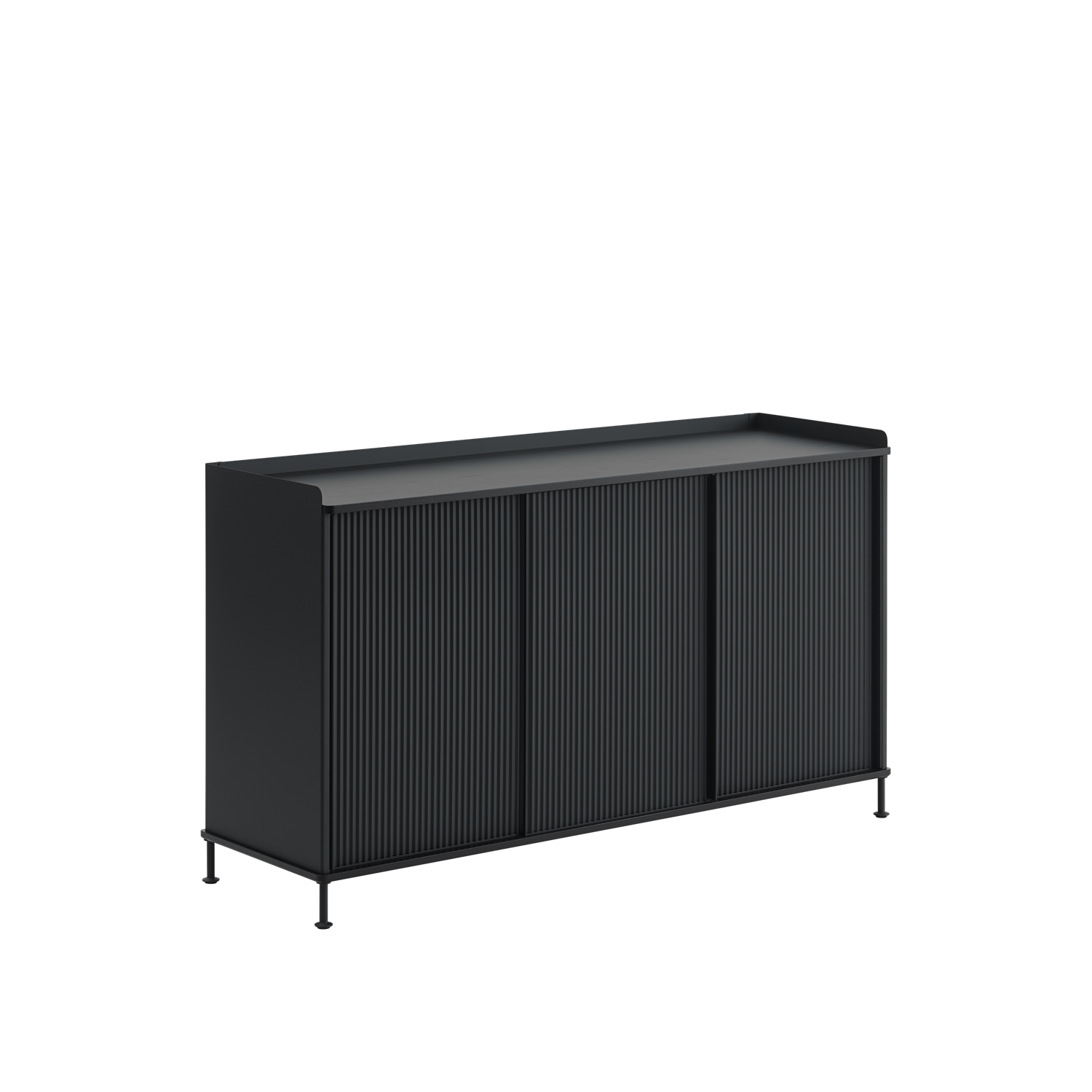 Enfold Sideboard 148x45 cm H85 in Anthracite Black Packshot