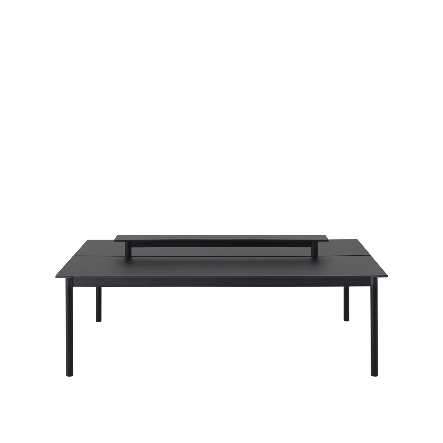 Linear System Table w. Tray 170 cm in Black Nanolamiate/Black Packshot